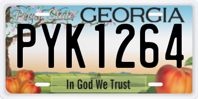 GA license plate PYK1264