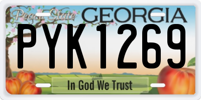 GA license plate PYK1269