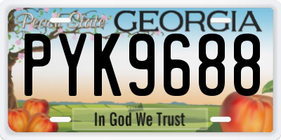 GA license plate PYK9688