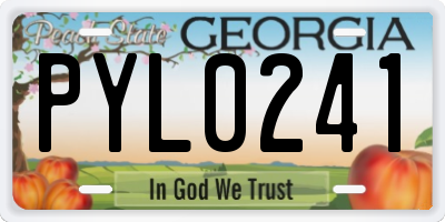 GA license plate PYL0241