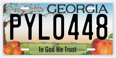 GA license plate PYL0448