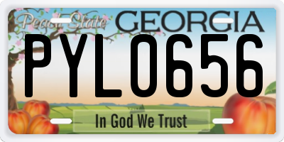 GA license plate PYL0656