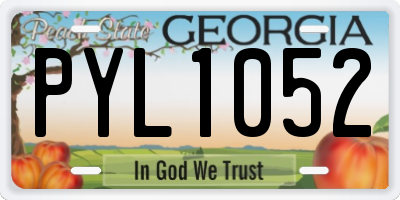 GA license plate PYL1052