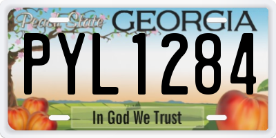 GA license plate PYL1284