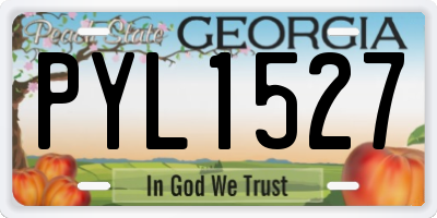 GA license plate PYL1527