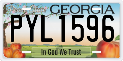 GA license plate PYL1596