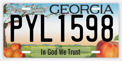 GA license plate PYL1598