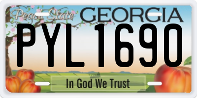 GA license plate PYL1690