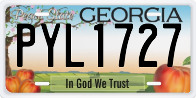 GA license plate PYL1727