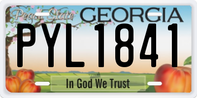 GA license plate PYL1841