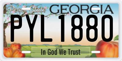 GA license plate PYL1880
