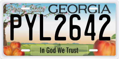 GA license plate PYL2642