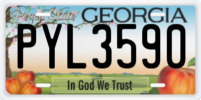 GA license plate PYL3590