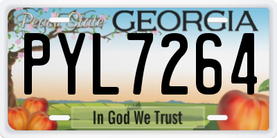 GA license plate PYL7264