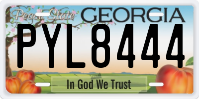 GA license plate PYL8444