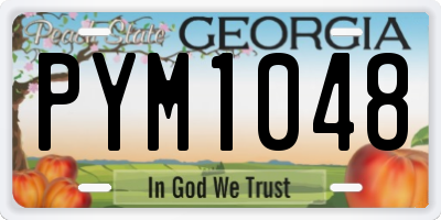 GA license plate PYM1048