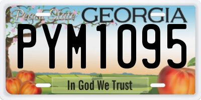 GA license plate PYM1095