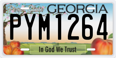 GA license plate PYM1264