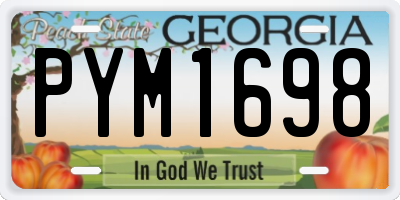 GA license plate PYM1698