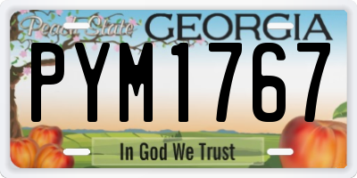 GA license plate PYM1767