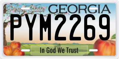 GA license plate PYM2269