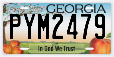 GA license plate PYM2479