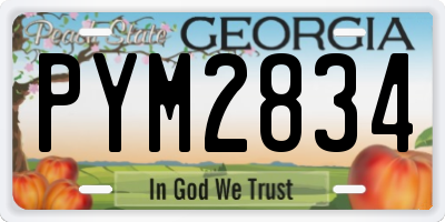 GA license plate PYM2834