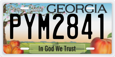GA license plate PYM2841