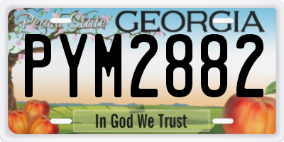 GA license plate PYM2882