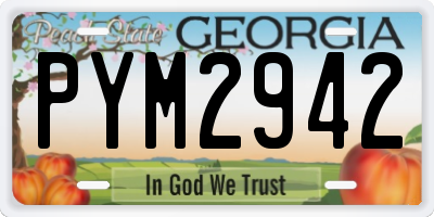 GA license plate PYM2942