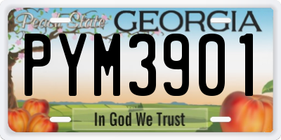 GA license plate PYM3901