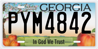 GA license plate PYM4842