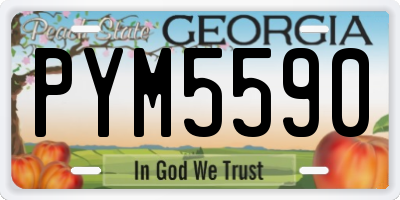 GA license plate PYM5590