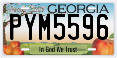 GA license plate PYM5596