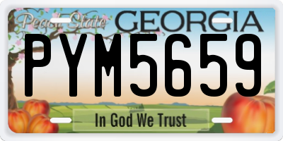 GA license plate PYM5659