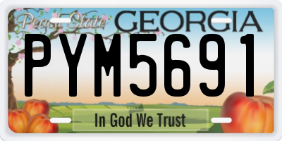 GA license plate PYM5691