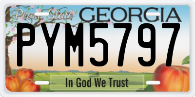 GA license plate PYM5797