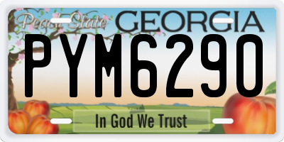 GA license plate PYM6290