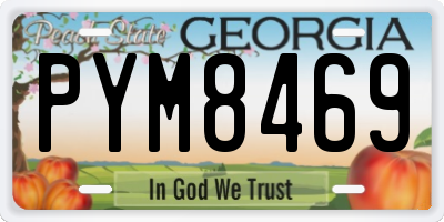 GA license plate PYM8469