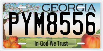 GA license plate PYM8556