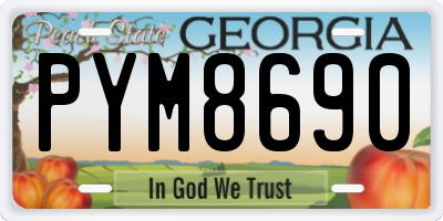 GA license plate PYM8690