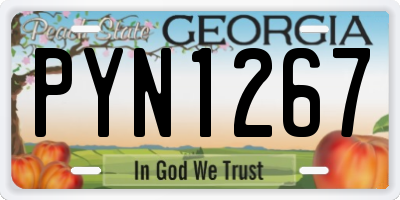GA license plate PYN1267