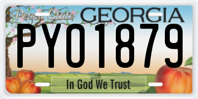 GA license plate PYO1879