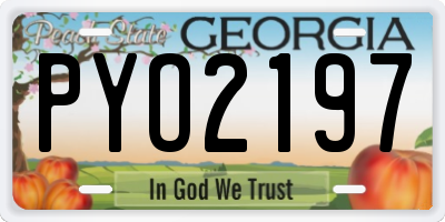 GA license plate PYO2197