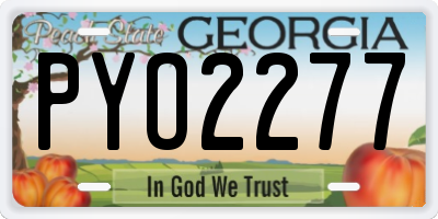 GA license plate PYO2277