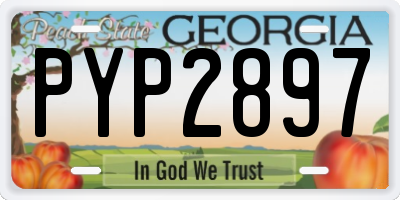 GA license plate PYP2897