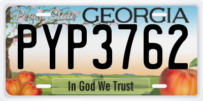 GA license plate PYP3762