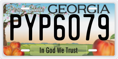 GA license plate PYP6079