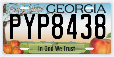 GA license plate PYP8438