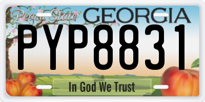 GA license plate PYP8831